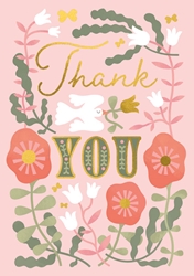 Dove and Poppy Thank You Card