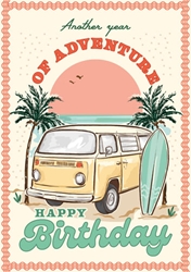 Bus Adventure Birthday Card