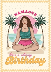 Namaste Birthday Card