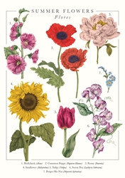 Blank Summer Flowers Greeting Cards