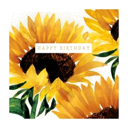 Watercolor Sunflowers Birthday Card