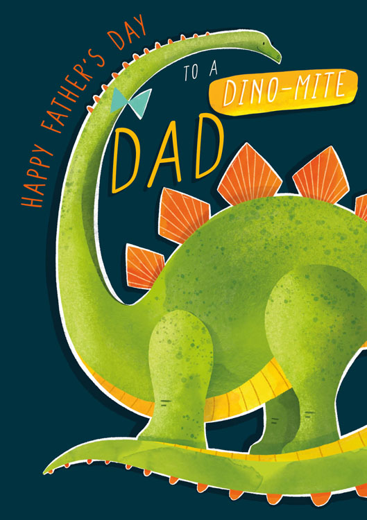 Dino-mite Dad Father's Day Card