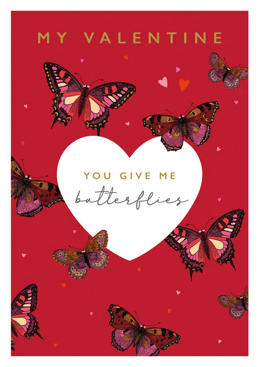 Give Me Butterflies Valentine's Day Card