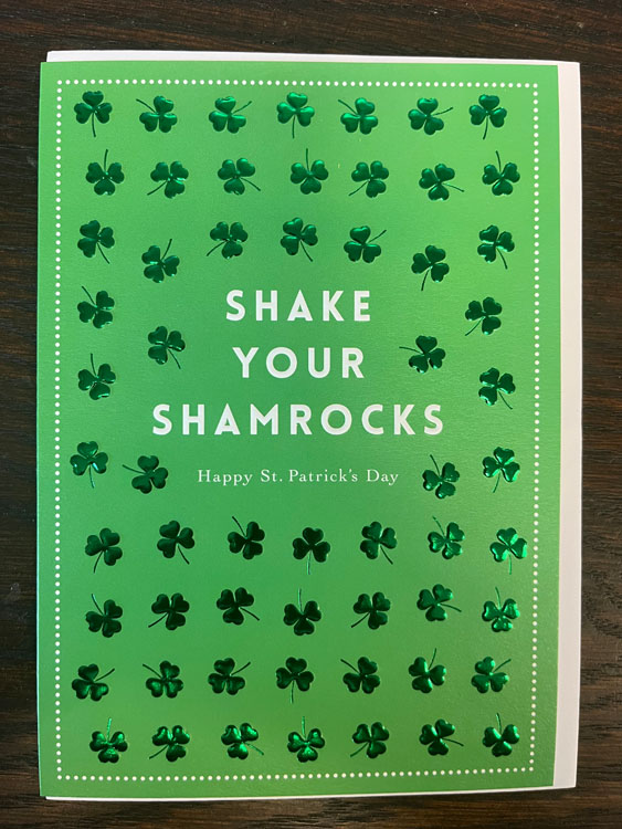 Shake Your Shamrocks St. Patrick's Day Card