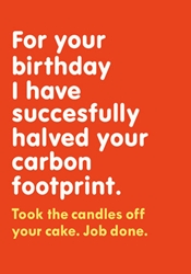 Carbon Footprint Birthday Card