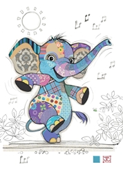 Elly Elephant Blank Card