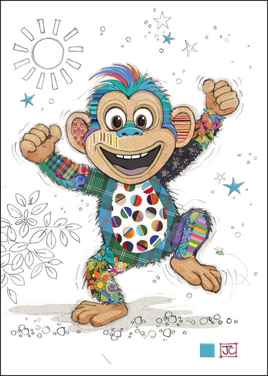 Miguel Monkey Blank Card