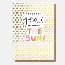 Birthday Year Sun Greeting Card