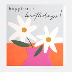 White Daisies Birthday Card