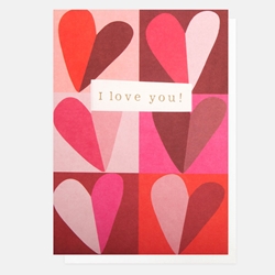 I Love You Hearts Card