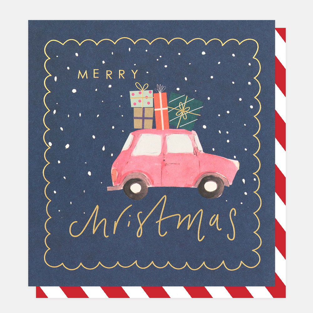 Caroline Gardner Car Presents Christmas Card PNT591   Pnt591 