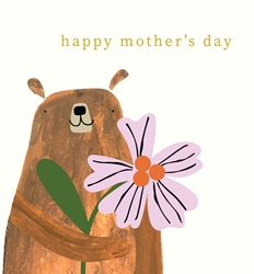 Bear and Flower Mothers Day Card