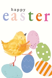 Chick and Eggs Easter Card