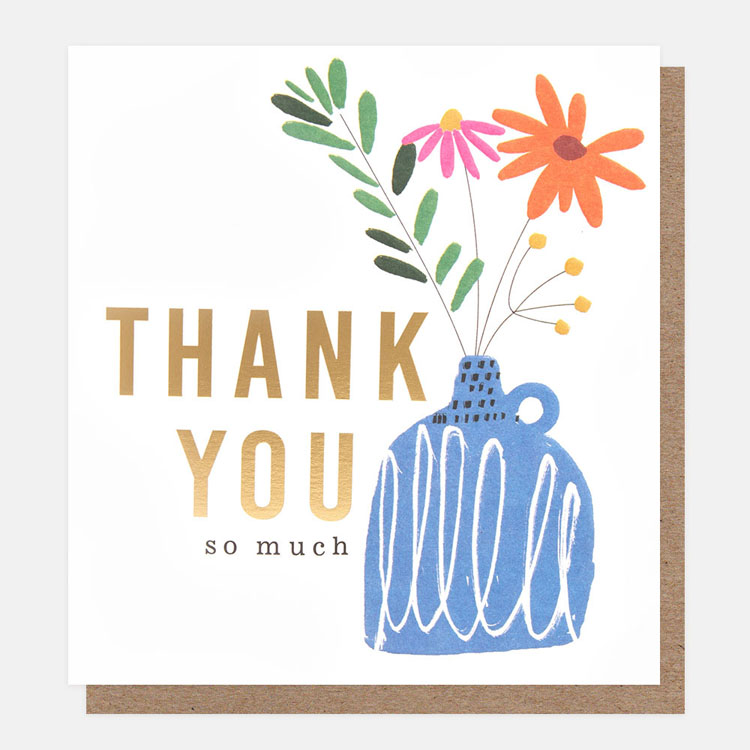 Blue Vase Thank You Card