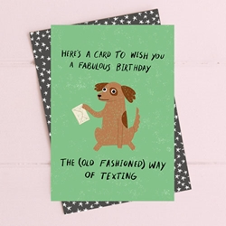 Old Fashioned Text Birthday Card