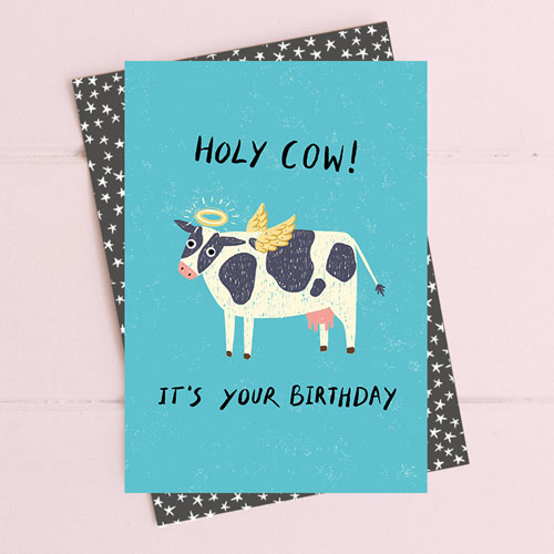 Holy Cow Birthday Card