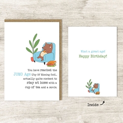 JOMO Age Birthday Card