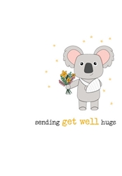 Get Well Koala Greeting Card