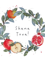 Jewish New Year Wreath Greeting Card