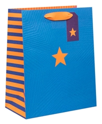 Blue Orange and Stars Large Gift Bag