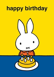 Miffy Yellow Cake Birthday Card