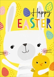 Easter Bunny and Chick Card