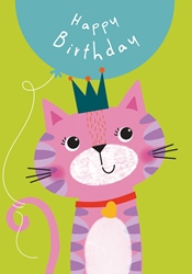 Birthday Cat Greeting Card