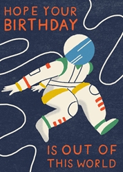 Astronaut Birthday Card