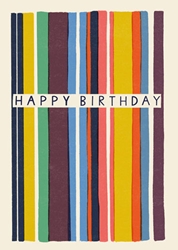 Color Stripes Birthday Card