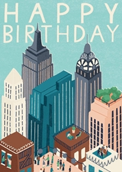 City Scene Birthday Card