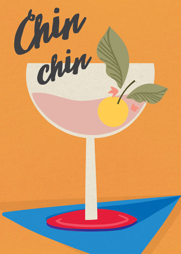 Chin Chin Greeting Card