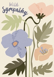 Blue Poppies Sympathy Card