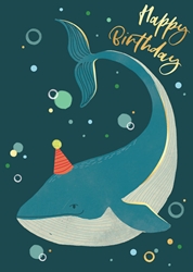 Party Whale Birthday Card