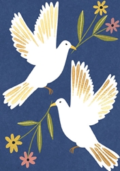 Dove Blooms Blank Card