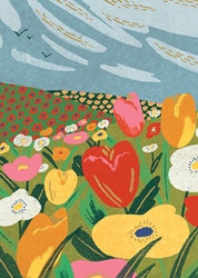 Tulip Field Blank Card