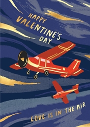 Love Airplane Valentines Day Card