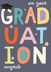 Grad Letters Graduation Card