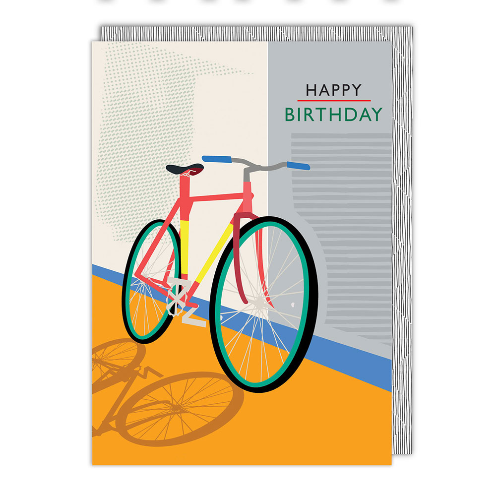 Laura Darrington Design Bicycle Birthday Card UT034   Ut034 