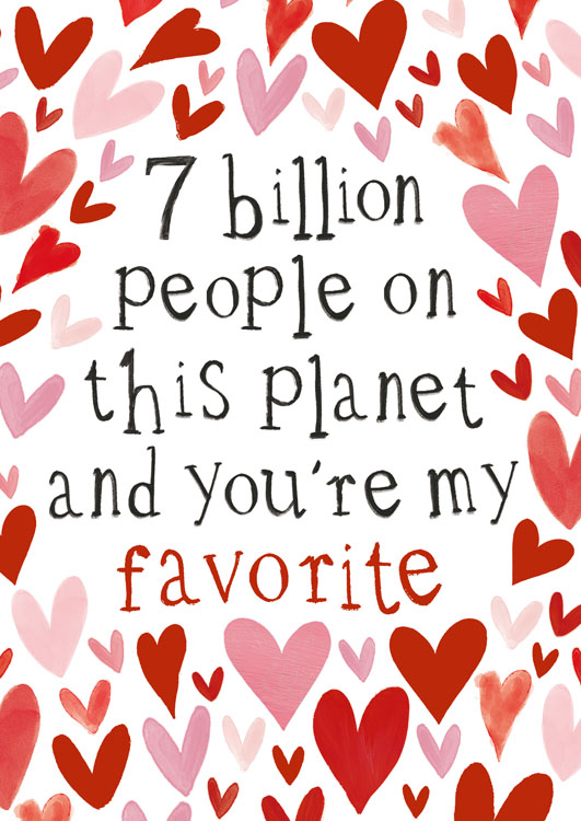 7 Billion People Valentine's Day Card