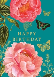 Peonies Birthday Card