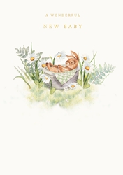 Bunny New Baby Card