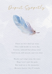 Feather Sympathy Card