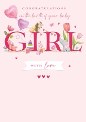 Baby. Girl Greeting Card