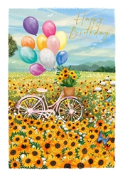 Birthday Sunflowers Greeting Card