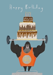 Birthday Gorilla Greeting Card