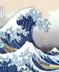 Blank Wave Hokusai Greeting Card