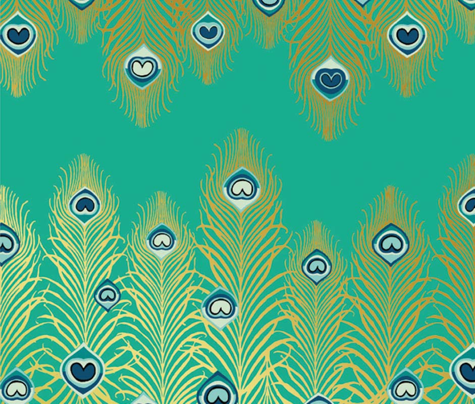 peacock wrapping paper