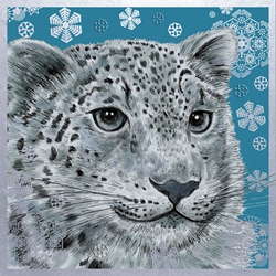 Snow Leopard Boxed Cards 