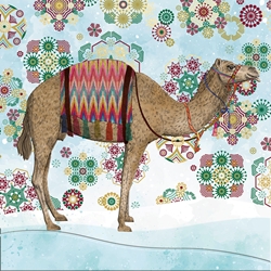 Camel and Snowflakes Boxed Cards 