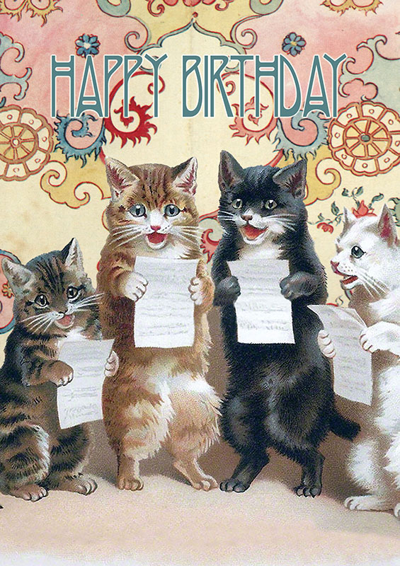 Madame Treacle - Cats Sing - Birthday Card #MTHB158